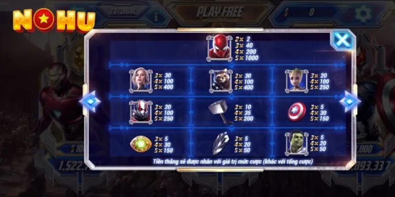 Bí kíp chơi Avengers nổ hũ hiệu quả